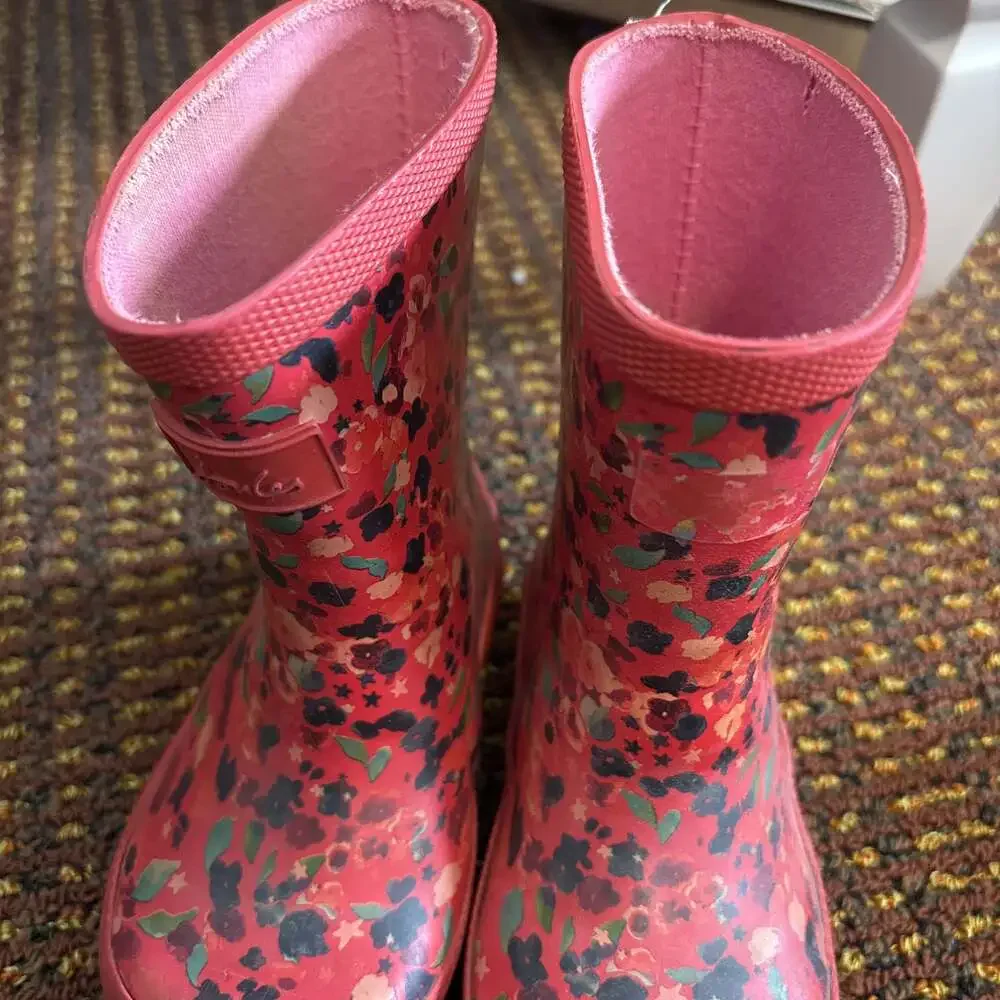 Joules Girls Red Rain Boots size 9T